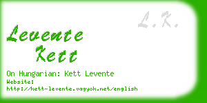 levente kett business card